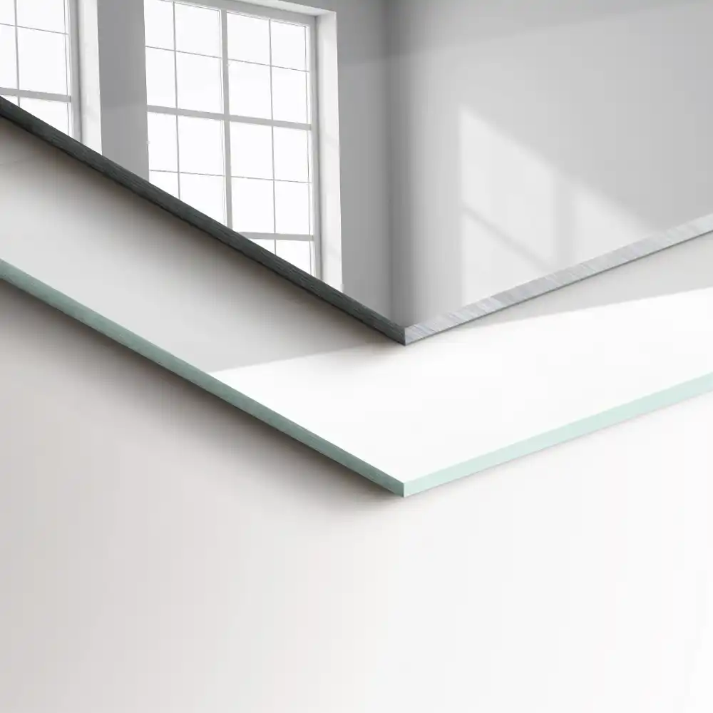 Espejo rectangular impreso mármol gris