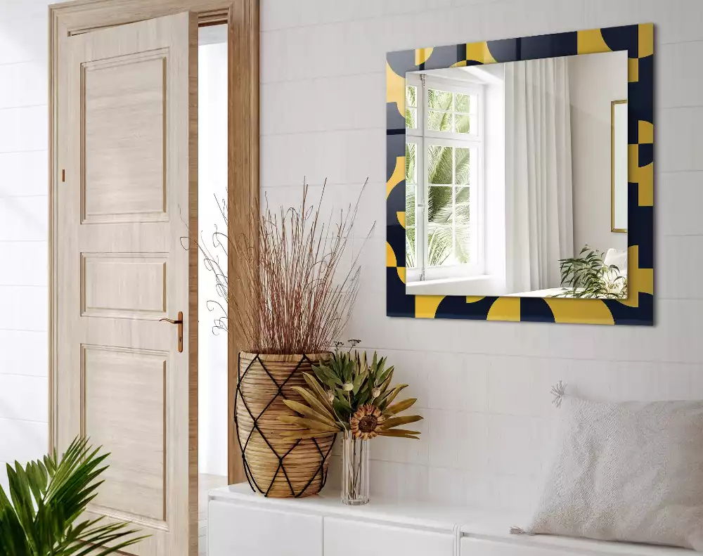 Espejo rectangular impreso Patrón geométrico abstracto