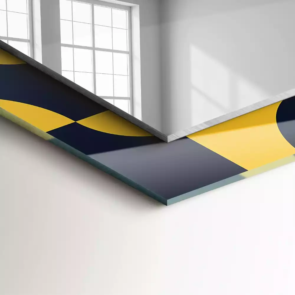 Espejo rectangular impreso Patrón geométrico abstracto