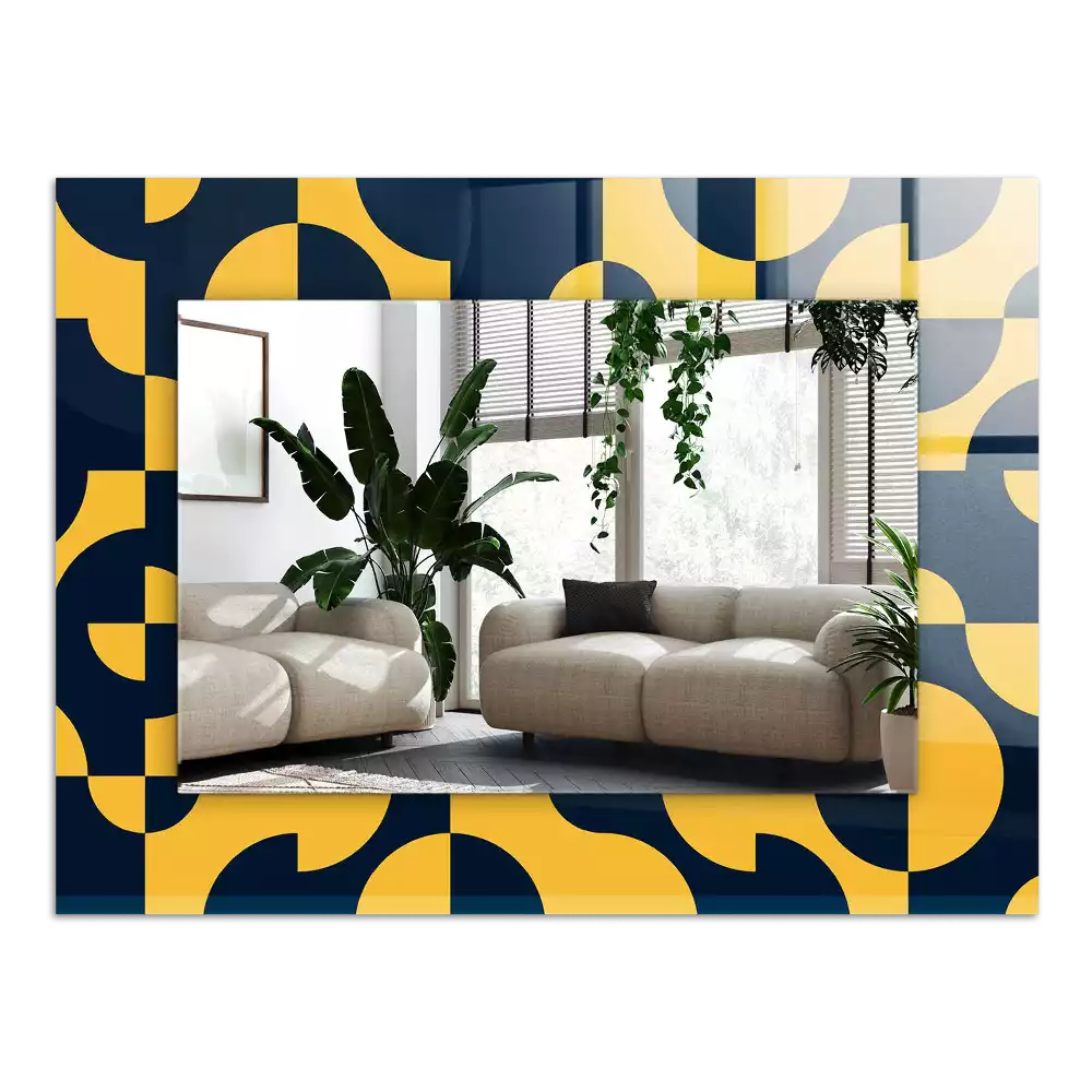 Espejo rectangular impreso Patrón geométrico abstracto