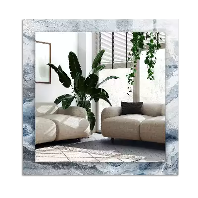 Espejo rectangular estampado Mármol en tonos