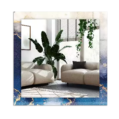 Espejo rectangular estampado Arte plástico abstracto