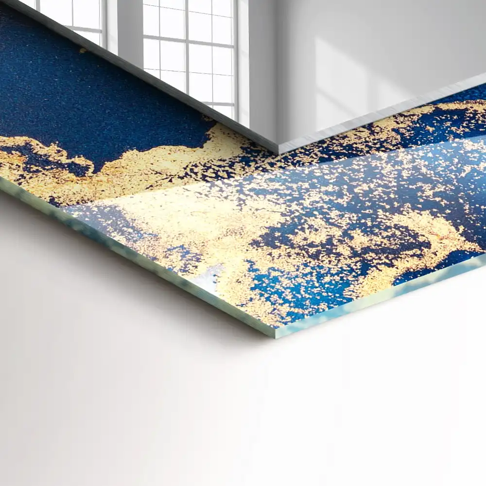 Espejo rectangular estampado Arte plástico abstracto