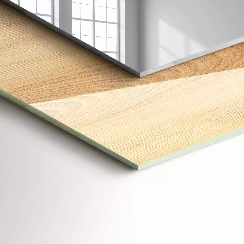 Espejo rectangular impreso Textura de tablero de madera