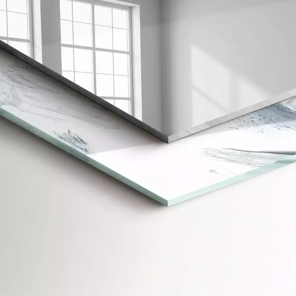 Espejo rectangular estampado Composición de pintura abstracta