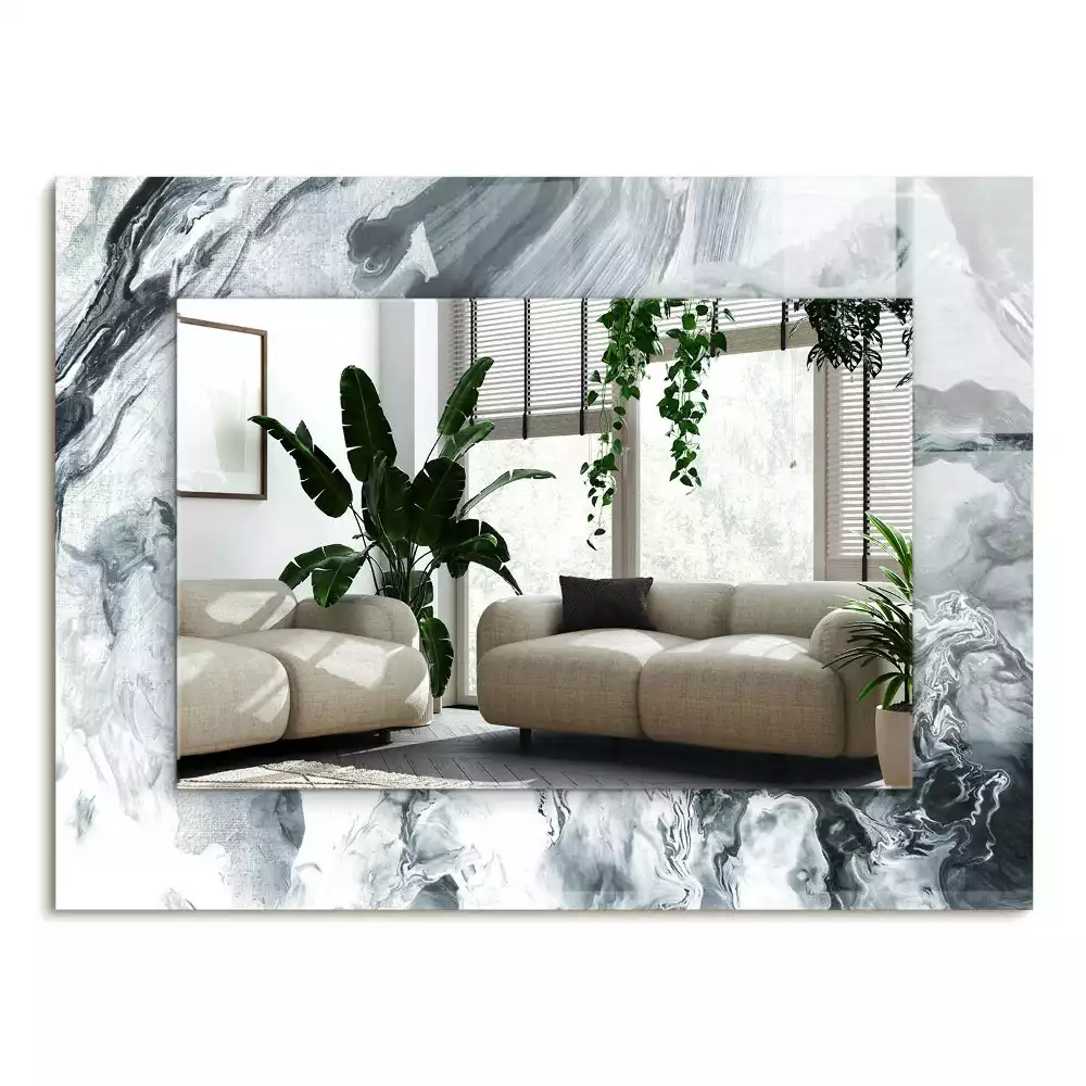 Espejo rectangular estampado Composición de pintura abstracta