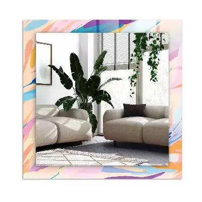 Espejo rectangular impreso Trazos coloridos abstractos