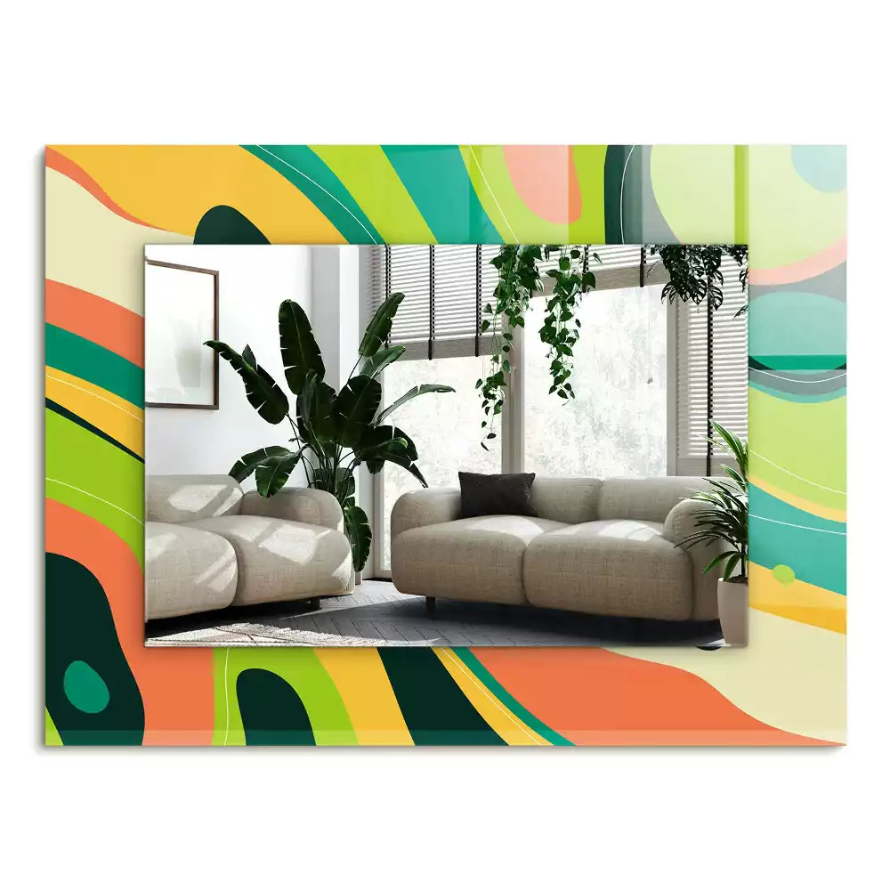Espejo rectangular impreso Patrones abstractos coloridos
