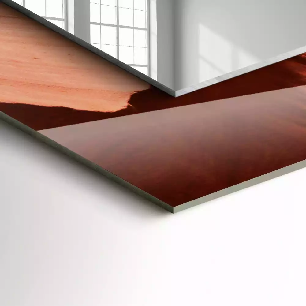 Espejo rectangular estampado Rocas del cañón del desierto