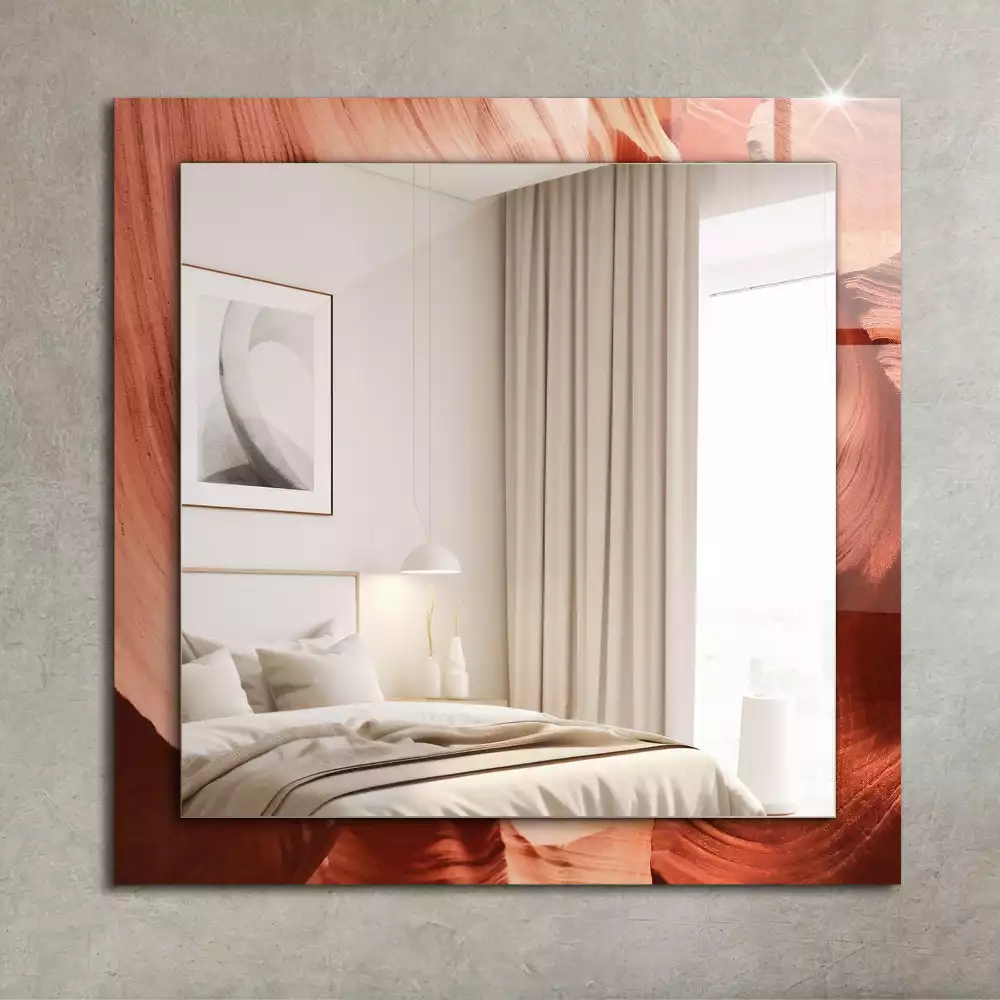 Espejo rectangular estampado Rocas del cañón del desierto