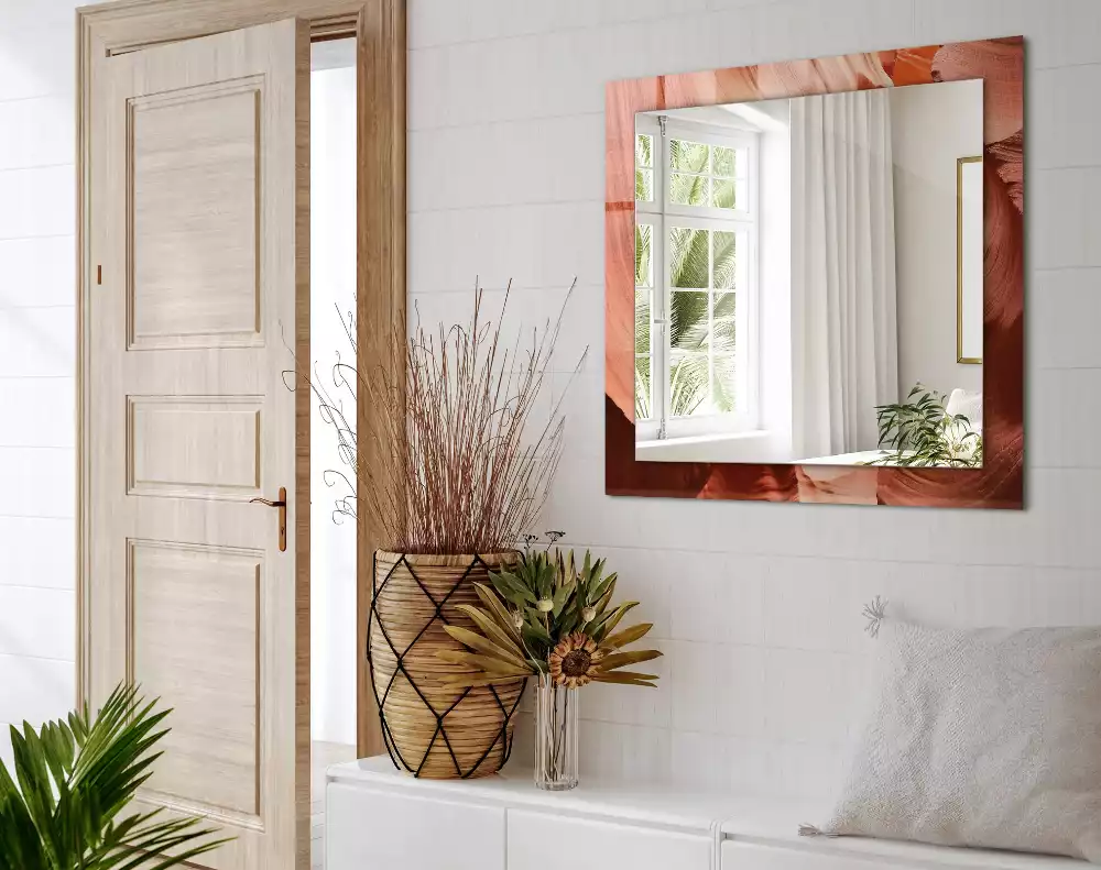 Espejo rectangular estampado Rocas del cañón del desierto