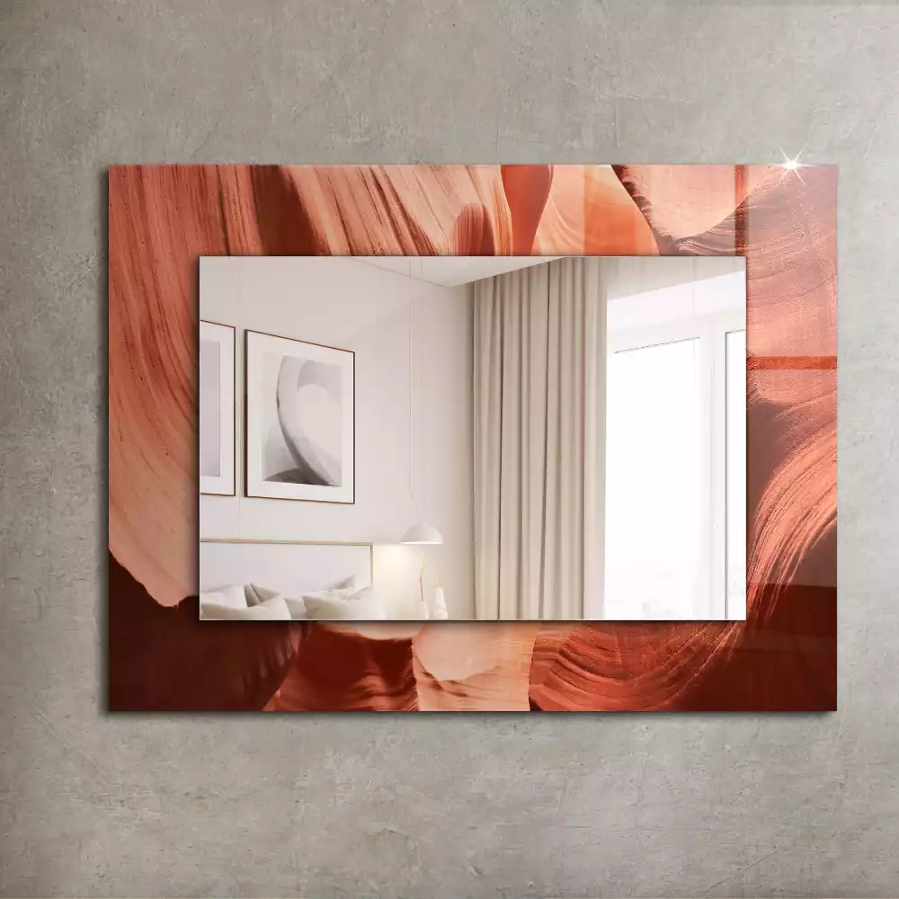 Espejo rectangular estampado Rocas del cañón del desierto