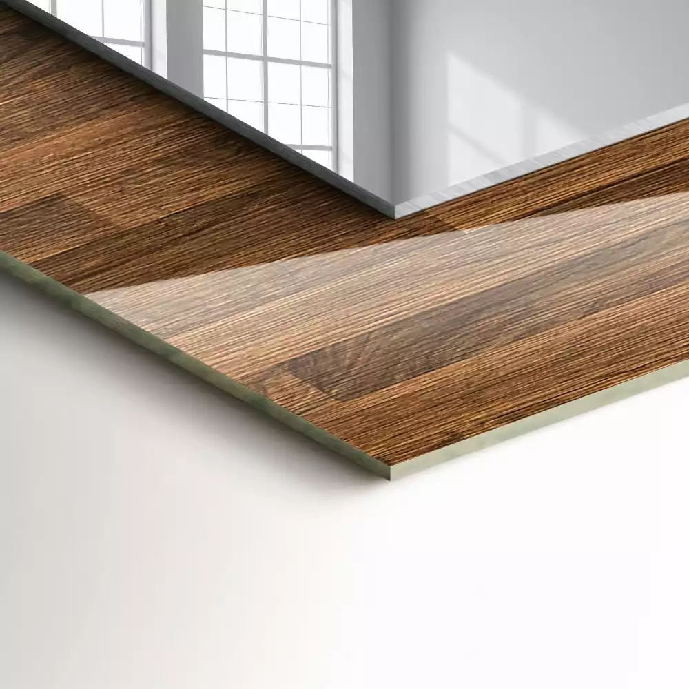 Espejo rectangular impreso Paneles de madera