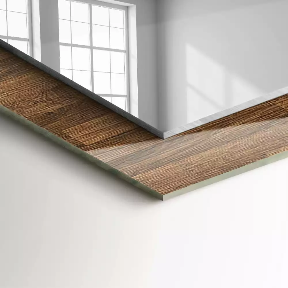 Espejo rectangular impreso Paneles de madera