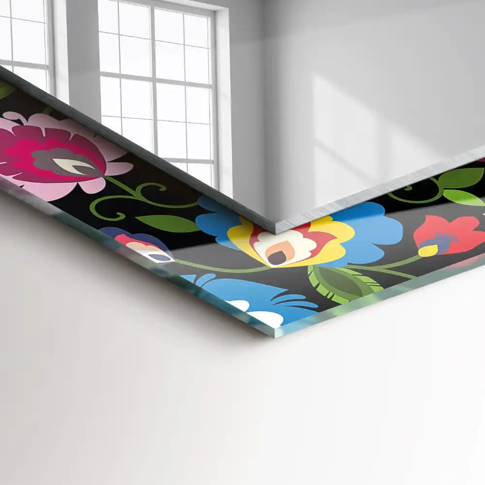 Espejo rectangular estampado Patrones populares coloridos