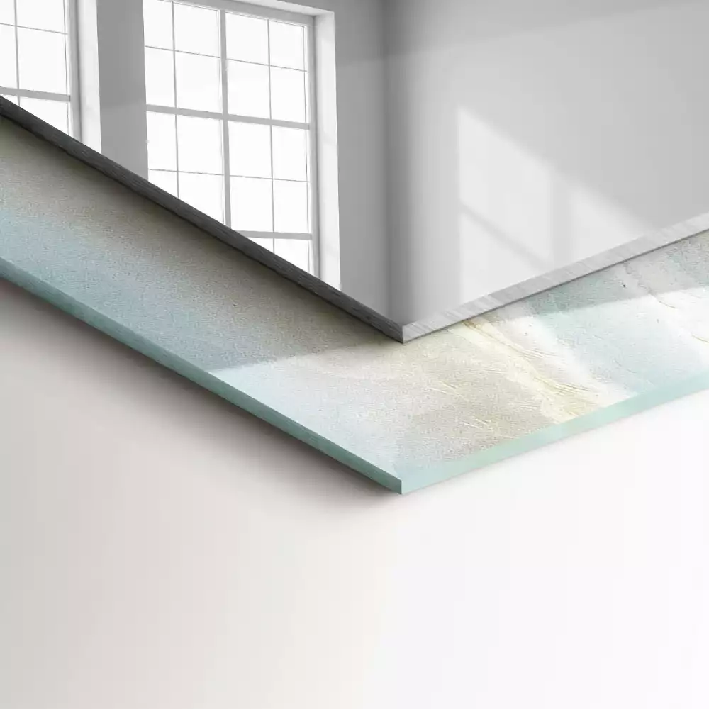 Espejo rectangular estampado ónix azul