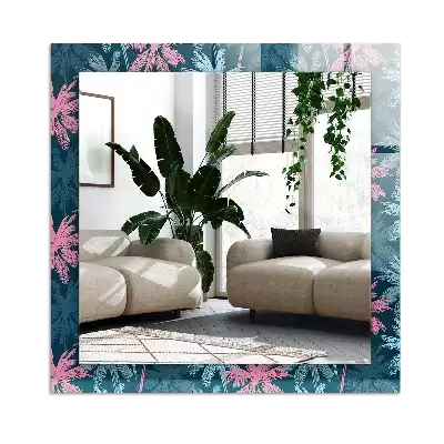 Espejo rectangular estampado Patrón colorido de palmeras