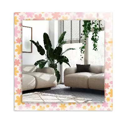 Espejo rectangular estampado Patrón floral