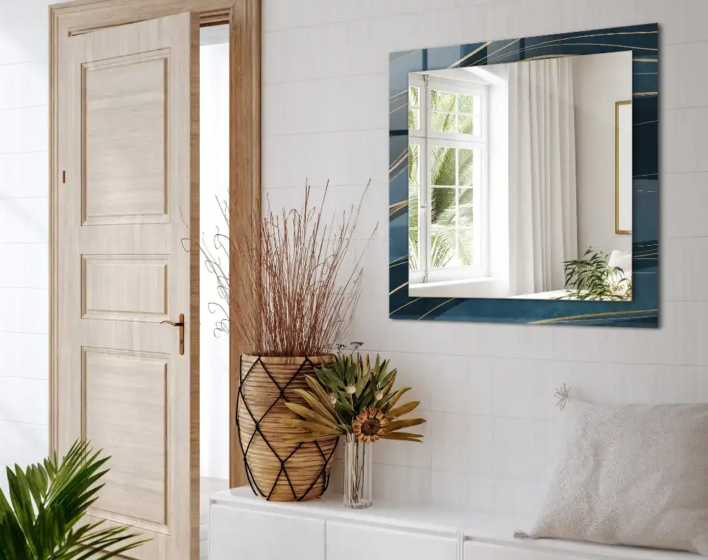 Espejo rectangular impreso Líneas abstractas