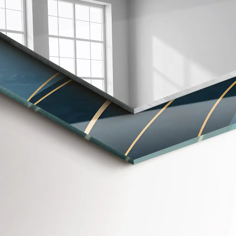 Espejo rectangular impreso Líneas abstractas