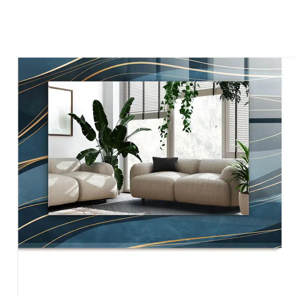 Espejo rectangular impreso Líneas abstractas