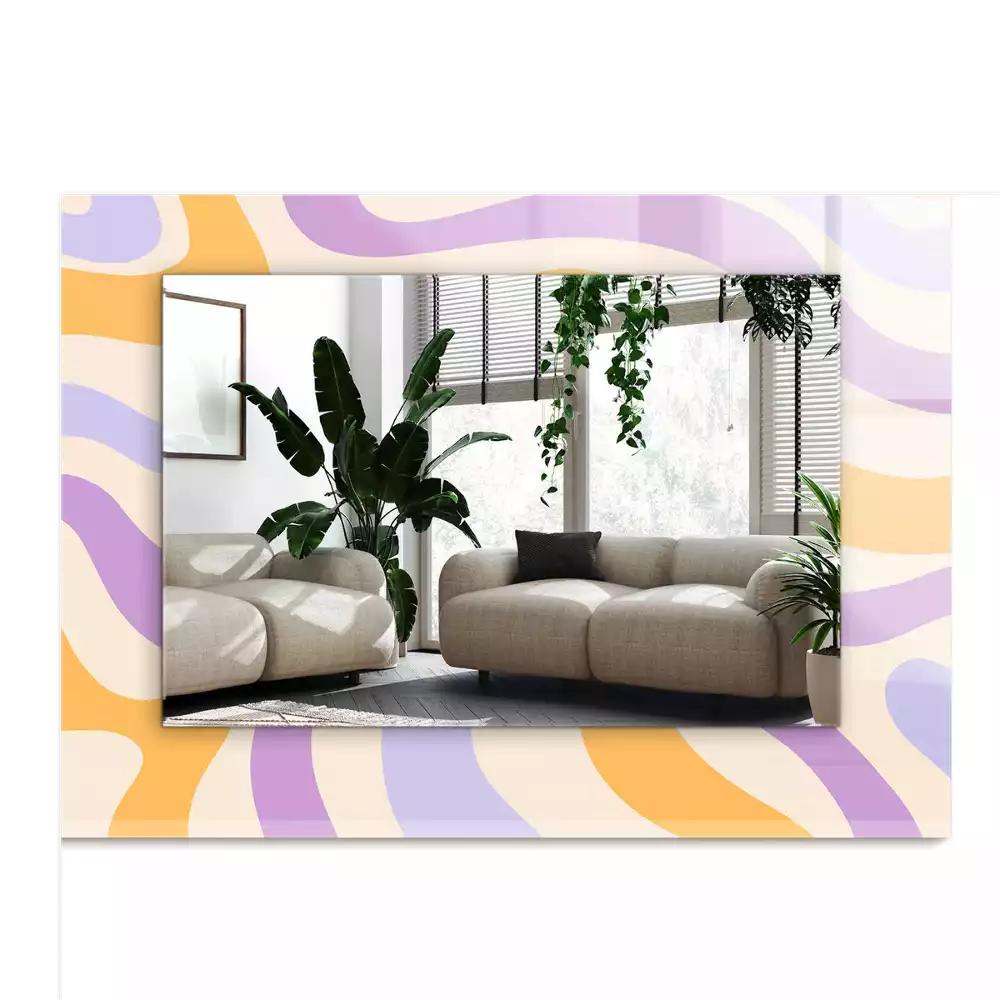 Espejo rectangular estampado Patrones abstractos coloridos