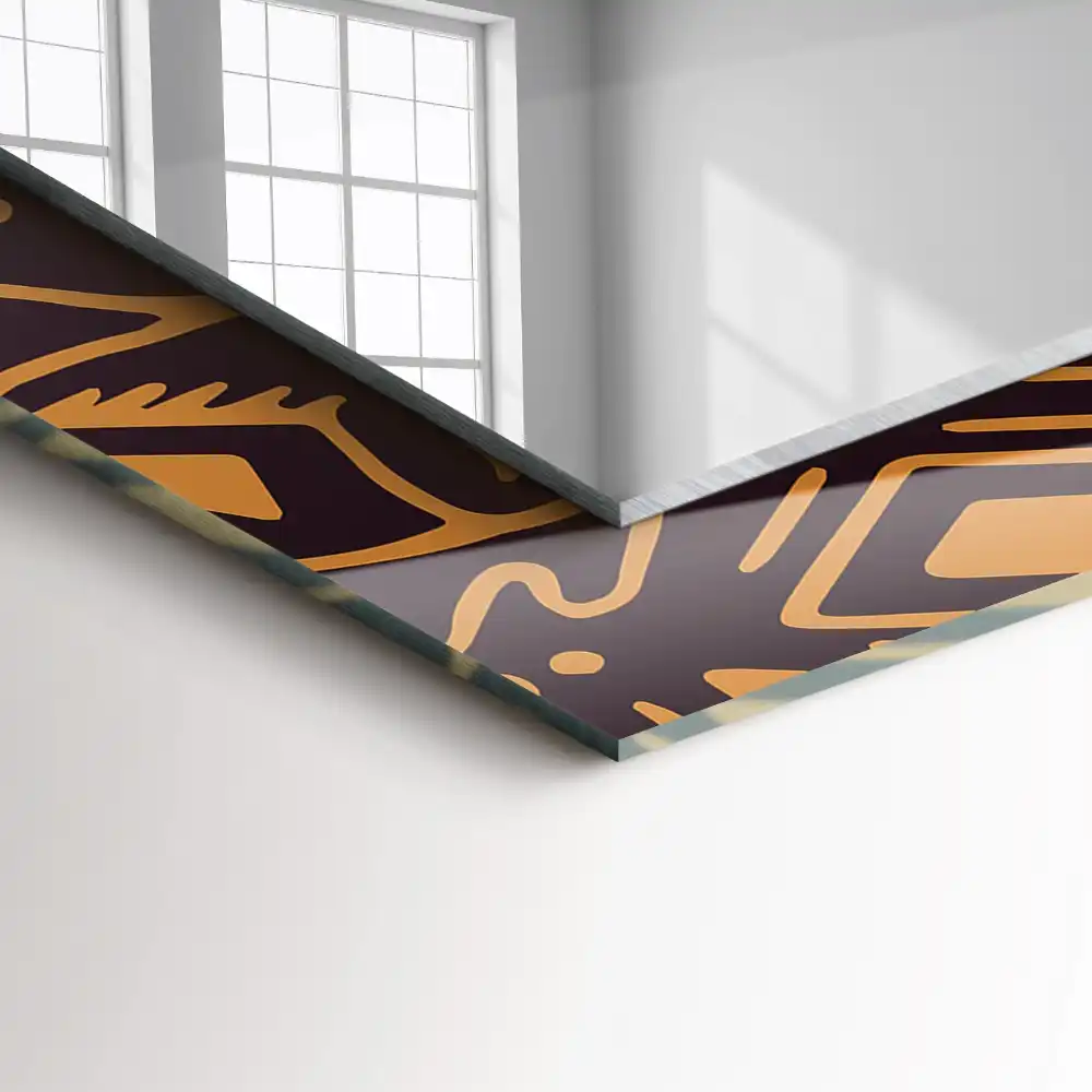 Espejo rectangular impreso Patrón étnico