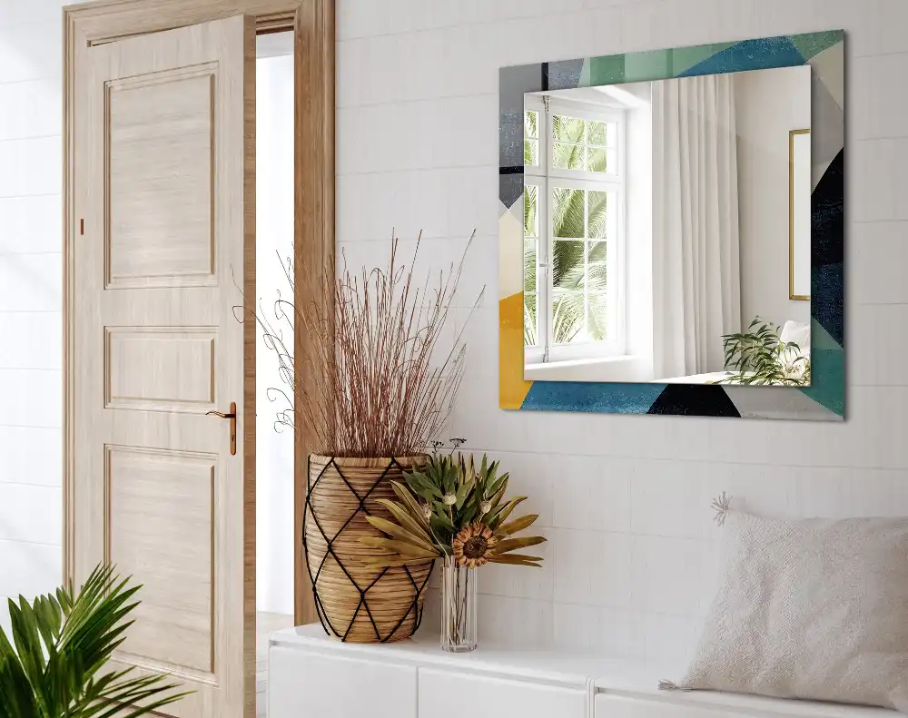 Espejo rectangular impreso Patrones abstractos coloridos