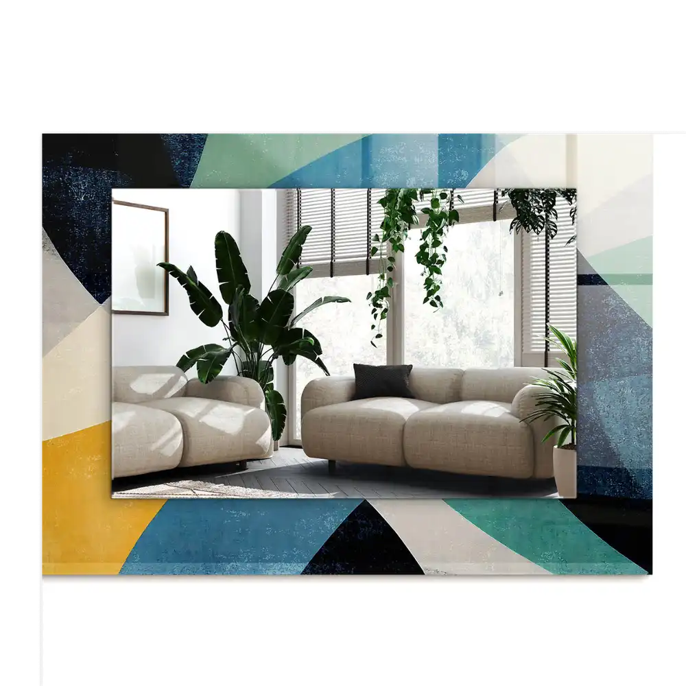 Espejo rectangular impreso Patrones abstractos coloridos