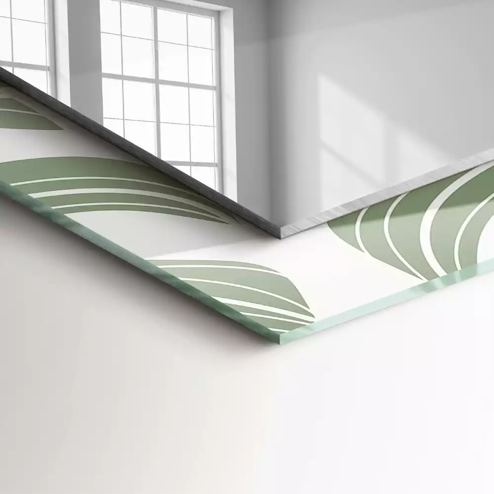 Espejo rectangular impreso Hojas de monstera