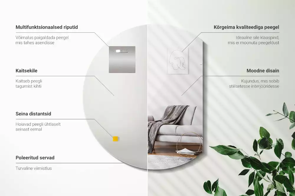 Espejo cortado irregular accesorio original