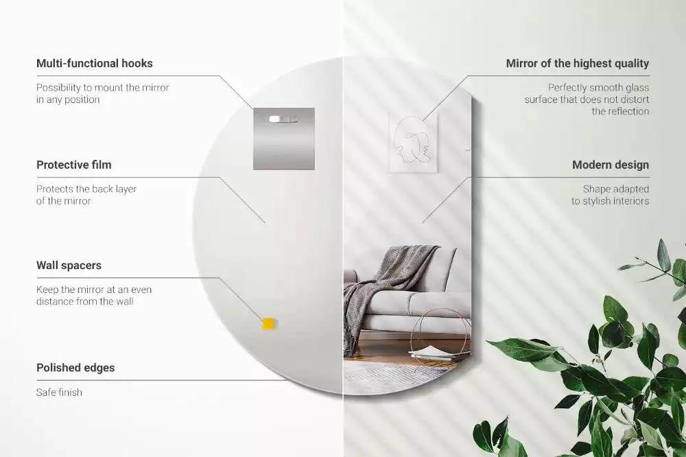 Espejo cortado irregular accesorio original