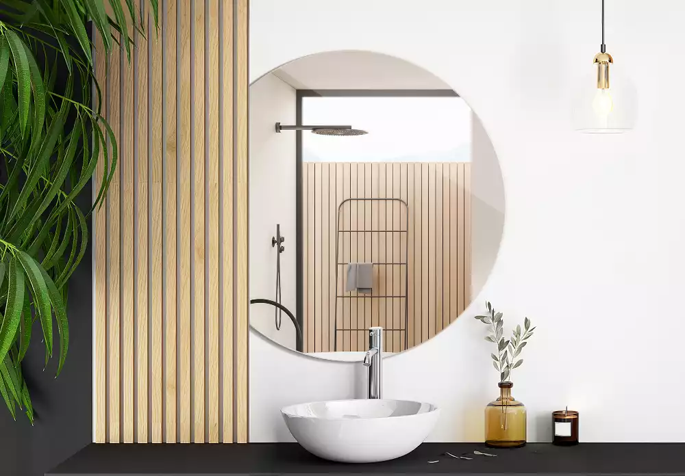 Espejo cortado irregular accesorio original