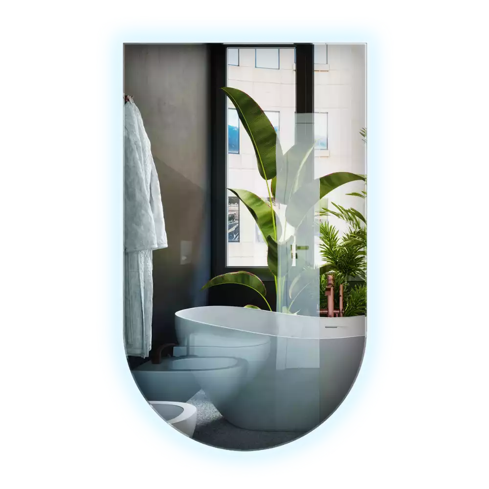 Espejo en arco con retroiluminación LED