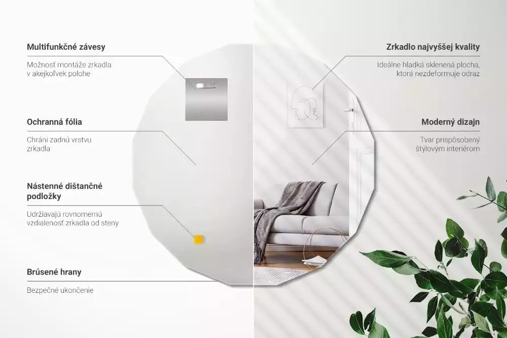 Espejo geométrico diseño original