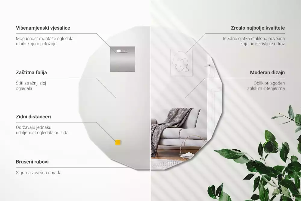 Espejo geométrico diseño original