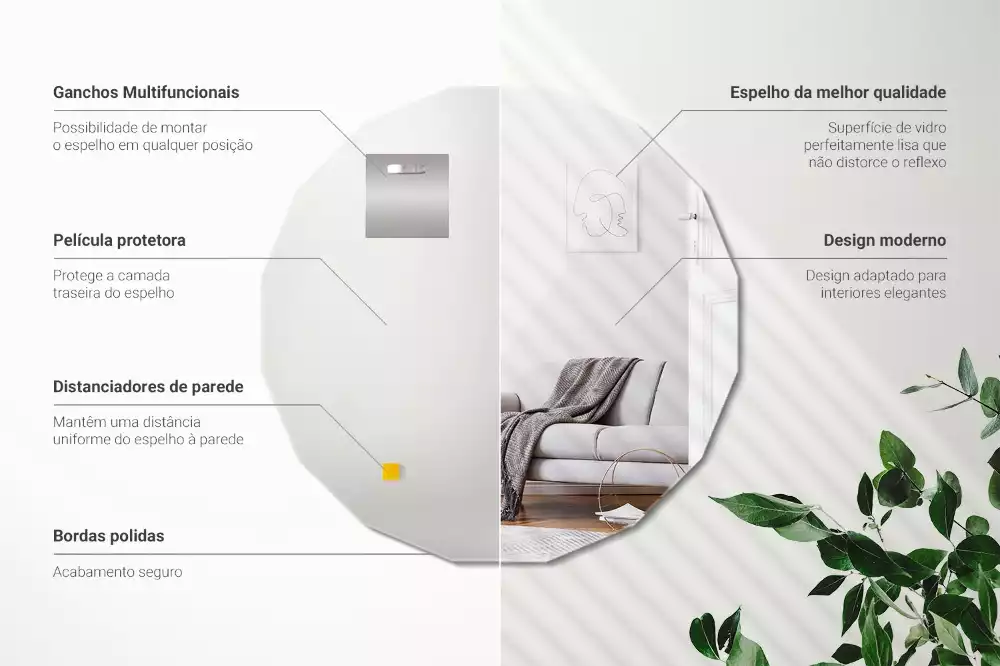 Espejo geométrico diseño original