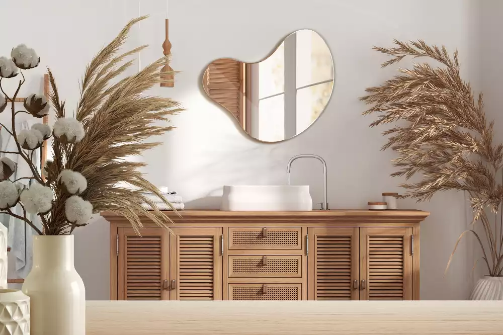 Espejo organico sin marco colgante