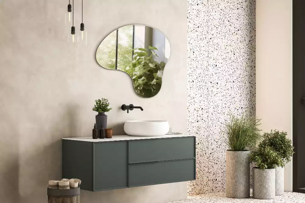 Espejo organico sin marco colgante