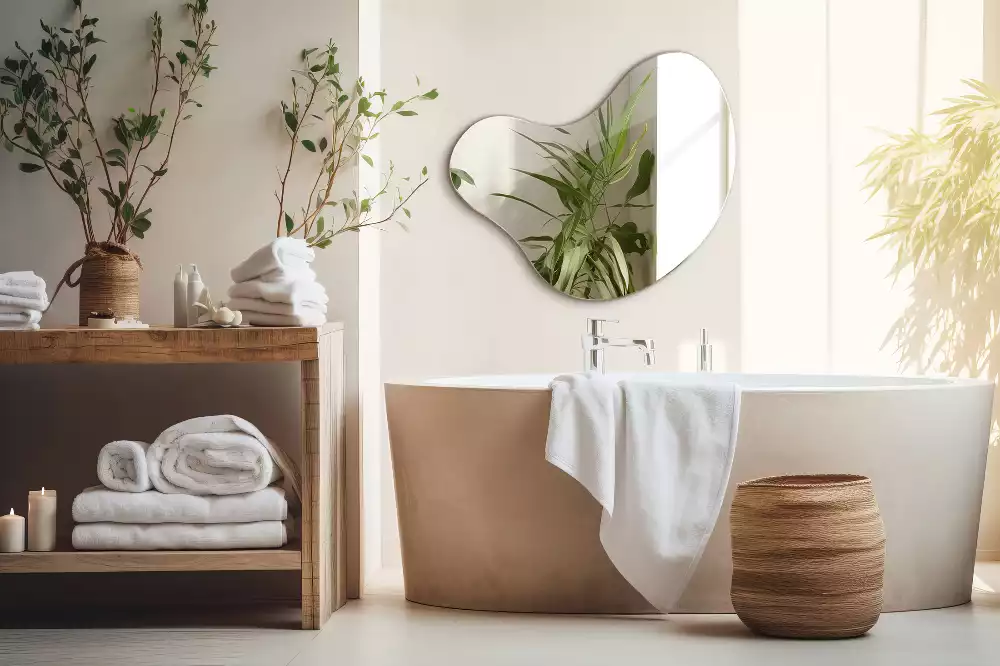 Espejo organico sin marco colgante