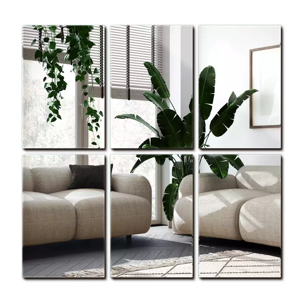 Azulejos de espejo rectangulares autoadhesivo