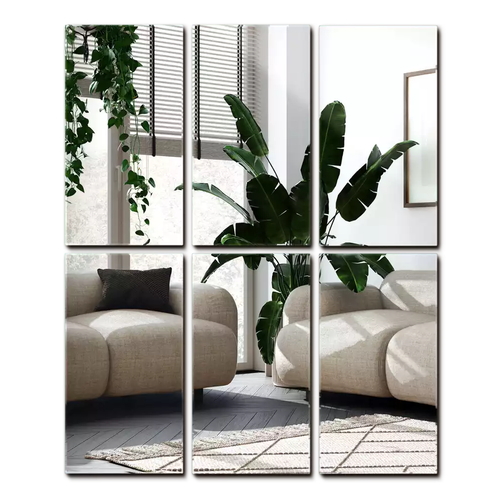 Azulejos de espejo rectangulares autoadhesivo