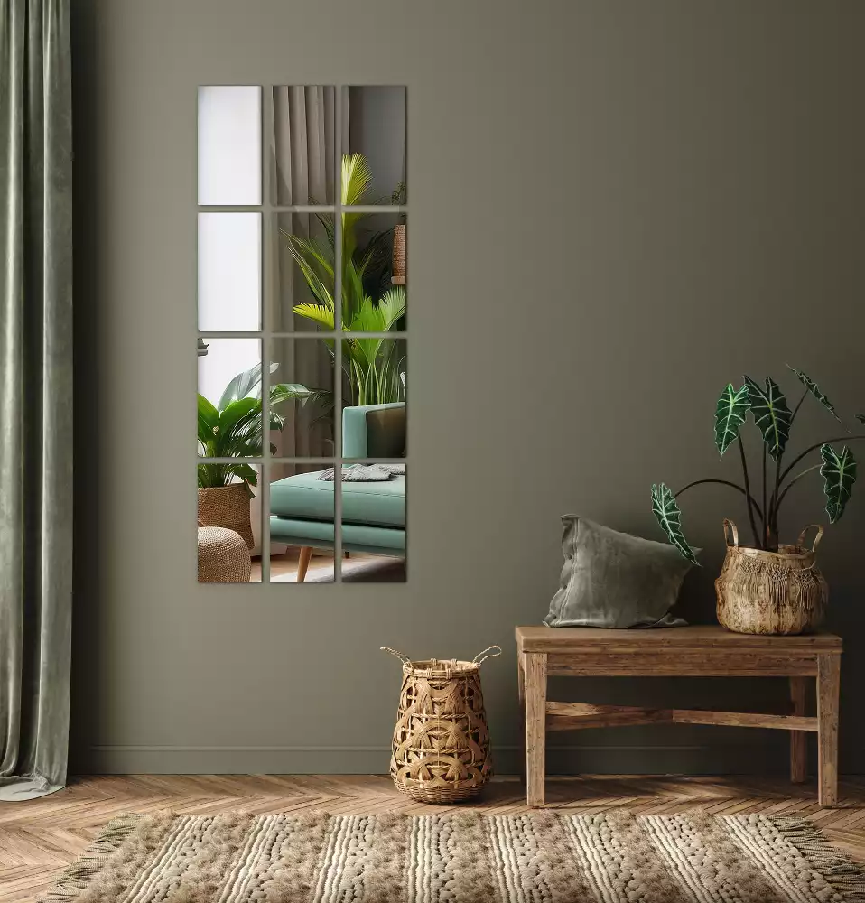 Azulejos de espejo rectangulares autoadhesivo