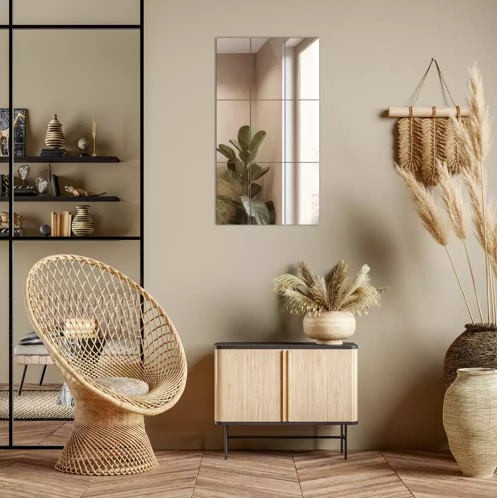 Azulejos de espejo rectangulares autoadhesivo