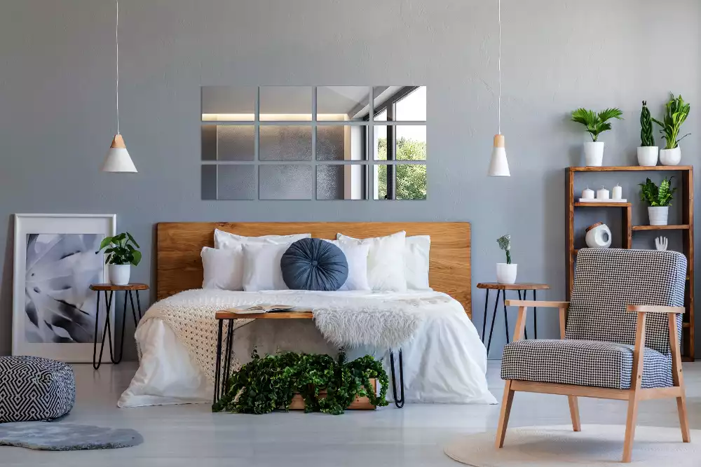 Azulejos de espejo rectangulares autoadhesivo